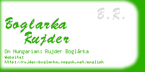 boglarka rujder business card