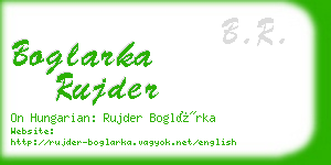 boglarka rujder business card